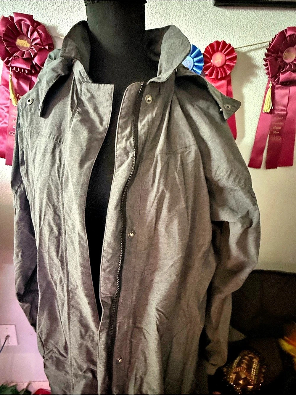 Gray Hooded Utility Jacket